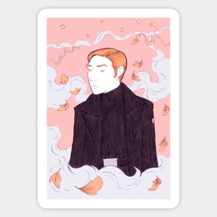 Hux with leaves Sticker